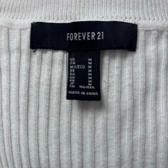 Ribbed Knit Cardigan Button Down Long Sleeve Basic White Casual Top - Picture 4 of 4